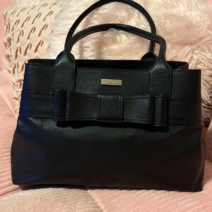 Kate Spade Black Leather Bow Satchel